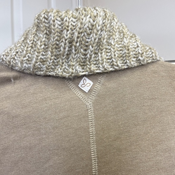 Prana Women’s Demure Wool Blend Drape Cardigan Sweater Knit Brown - Picture 4 of 5